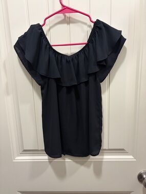 Target Black Off-Shoulder Ruffle Blouse